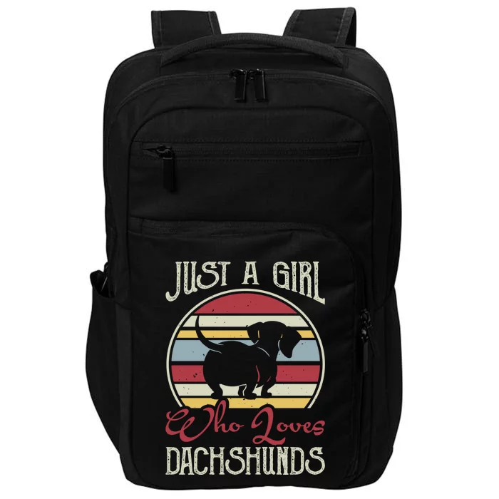 Just A Who Loves Dachshunds Dackel Teckel Gift Impact Tech Backpack