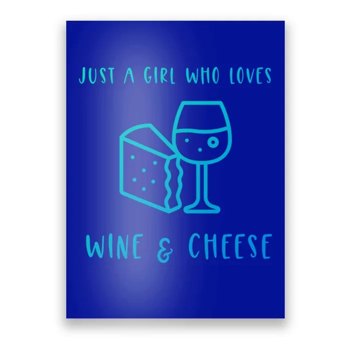 Just A Who Loves Wine And Cheese Charcuterie Foodie Cute Gift Poster