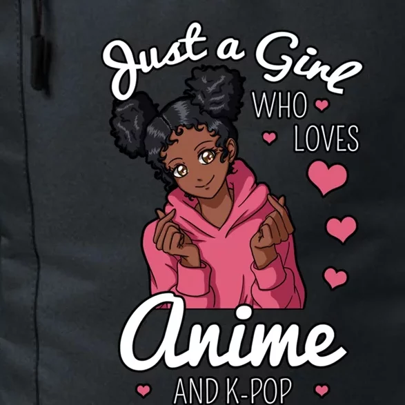 Just A Who Loves Anime And Kpop African American Afro Gift Daily Commute Backpack