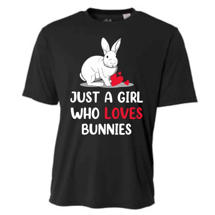 Just A Who Love Bunnies Cute Easter Day Gift Cooling Performance Crew T-Shirt