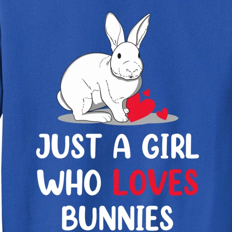 Just A Who Love Bunnies Cute Easter Day Gift Tall Sweatshirt