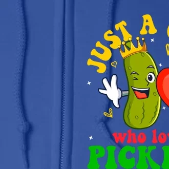 Just A Who Loves Pickles Vegan Birthday Christmas Gift Full Zip Hoodie