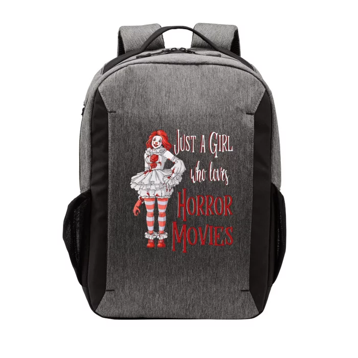 Just A Who Loves Horror Movies Clown Halloween Vector Backpack