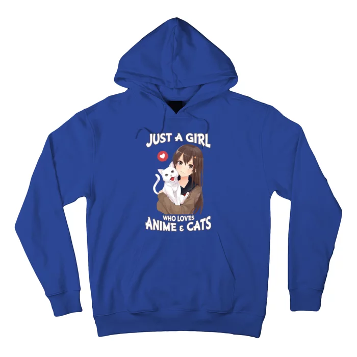 Just A Who Loves Anime And Cats Cute Funny Gift For N Gift Hoodie