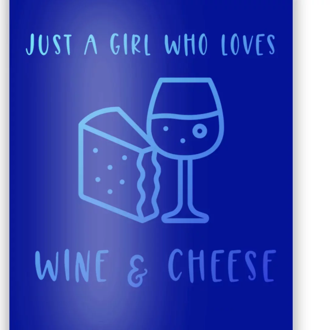 Just A Who Loves Wine And Cheese Charcuterie Foodie Cute Gift Poster