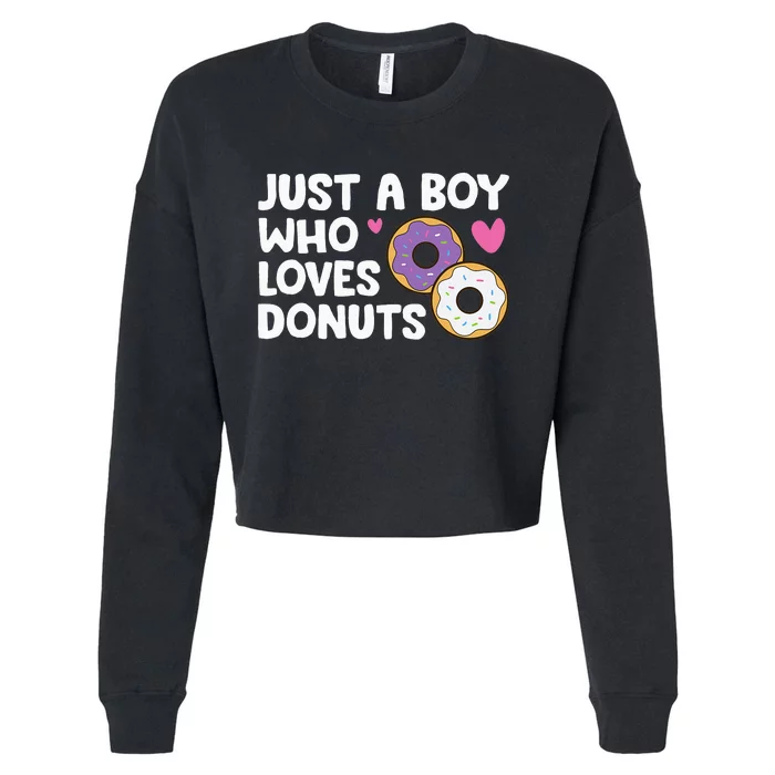 Just a  Who Loves Donuts Cropped Pullover Crew