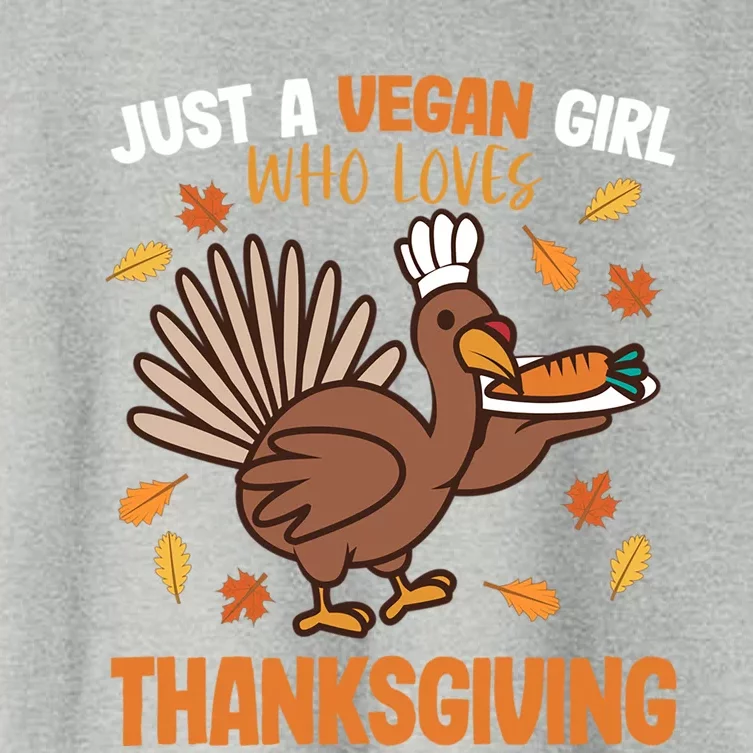 Just A Who Loves Vegan Thanksgiving Fall Autumn Gift Cute Gift Women's Crop Top Tee