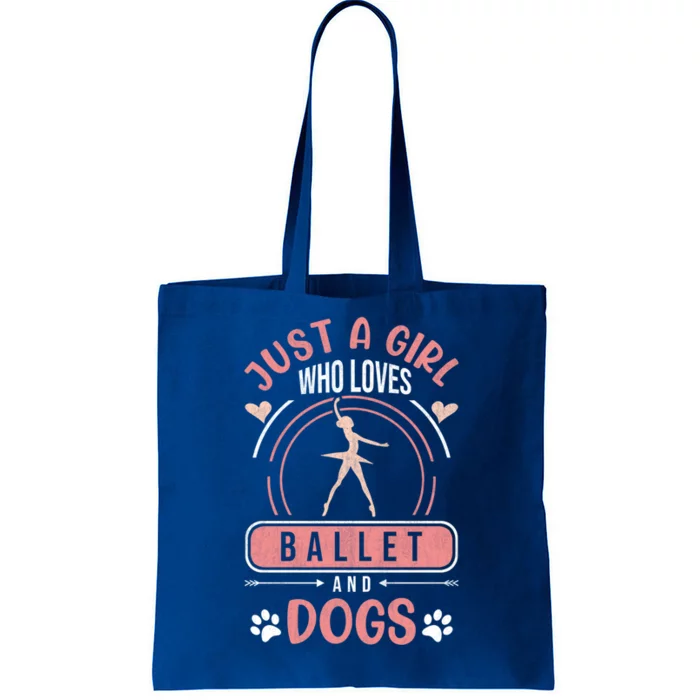 Just A Who Loves Ballet And Dogs Ballerina Dance Great Gift Tote Bag