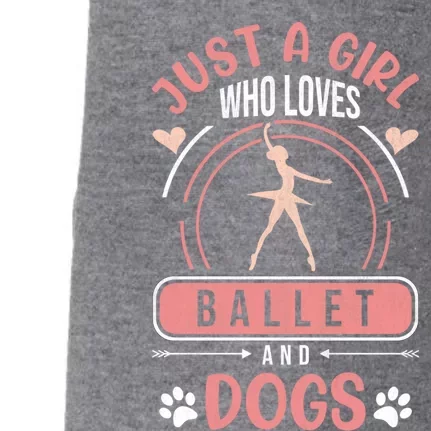 Just A Who Loves Ballet And Dogs Ballerina Dance Great Gift Doggie 3-End Fleece Hoodie