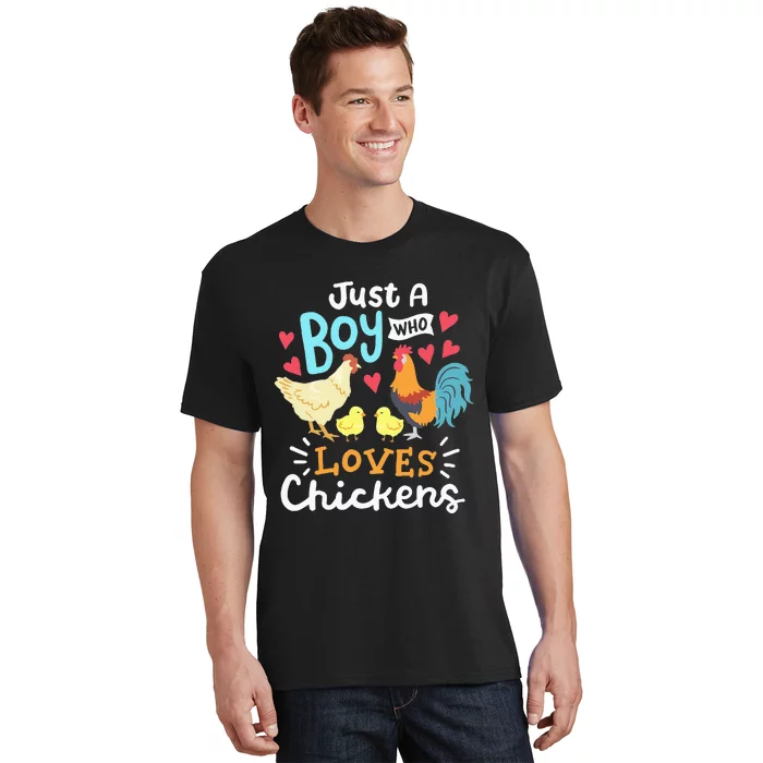 Just A Who Loves Chickens Farm Chicken T-Shirt