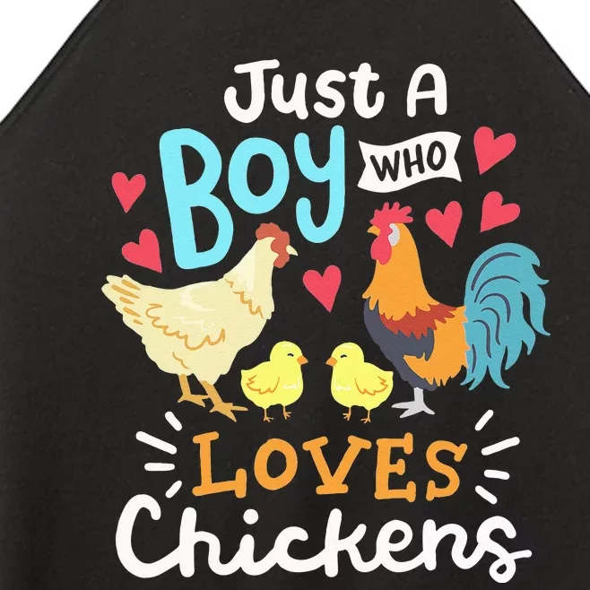 Just A Who Loves Chickens Farm Chicken Women’s Perfect Tri Rocker Tank