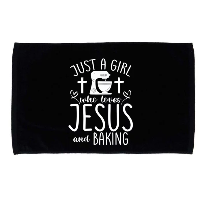 Just A Who Love Jesus And Baking Gift Microfiber Hand Towel