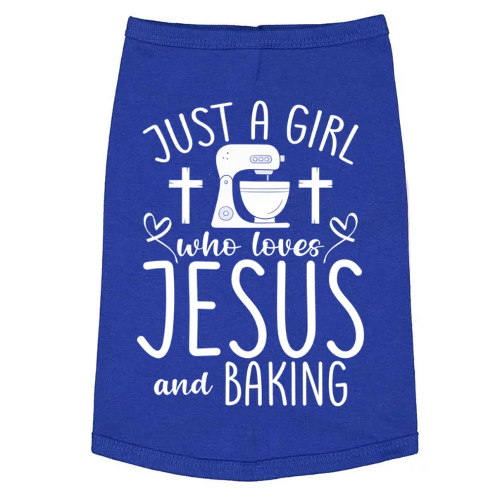 Just A Who Love Jesus And Baking Gift Doggie Tank