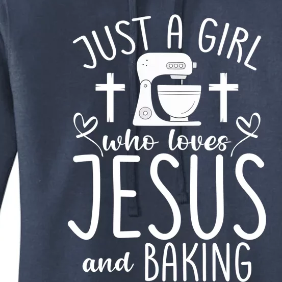 Just A Who Love Jesus And Baking Gift Women's Pullover Hoodie