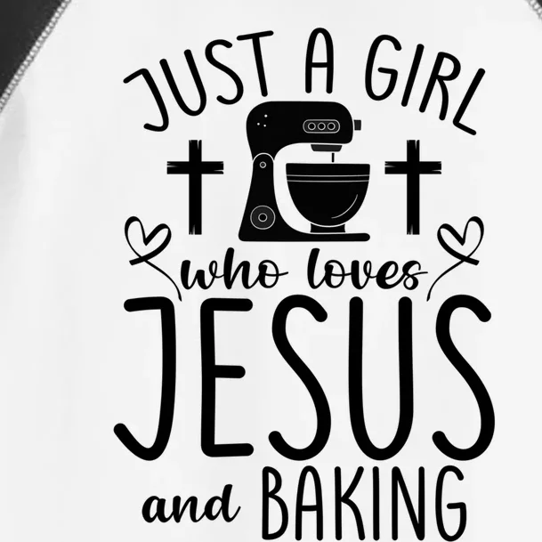 Just A Who Love Jesus And Baking Gift Toddler Fine Jersey T-Shirt