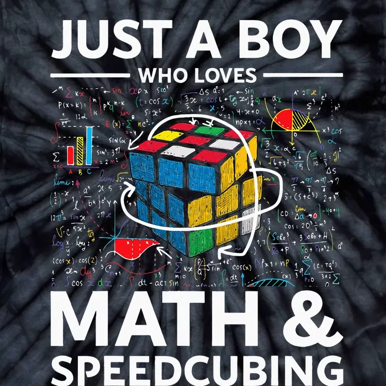 Just A  Who Loves Math And Speedcubing Funny Puzzle Tie-Dye T-Shirt