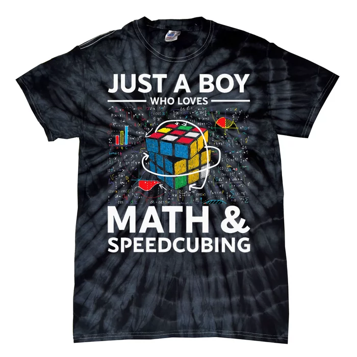 Just A  Who Loves Math And Speedcubing Funny Puzzle Tie-Dye T-Shirt