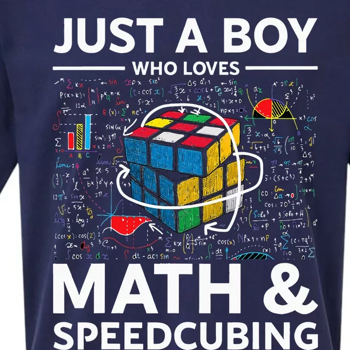 Just A  Who Loves Math And Speedcubing Funny Puzzle Sueded Cloud Jersey T-Shirt