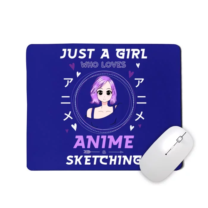 Just A Who Loves Anime And Sketching Gift Mousepad