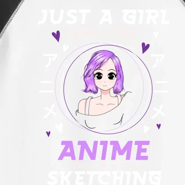 Just A Who Loves Anime And Sketching Gift Toddler Fine Jersey T-Shirt