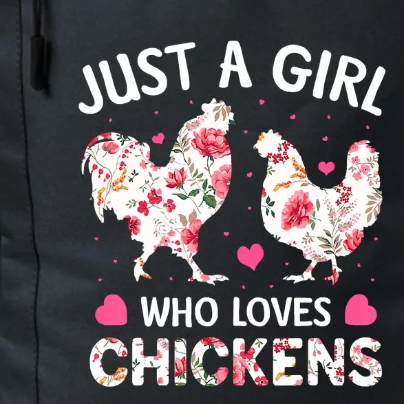 Just A Who Loves Chickens, Cute Chicken Flowers Farm Daily Commute Backpack