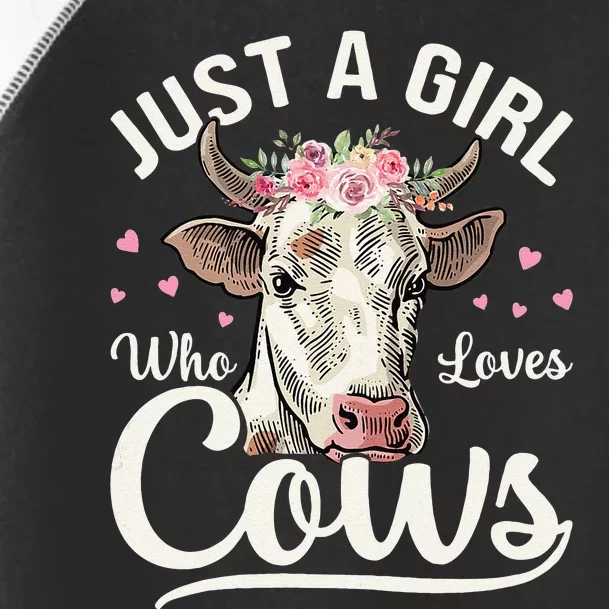 Just a  Who Loves Cows Funny Cute Cow Toddler Fine Jersey T-Shirt