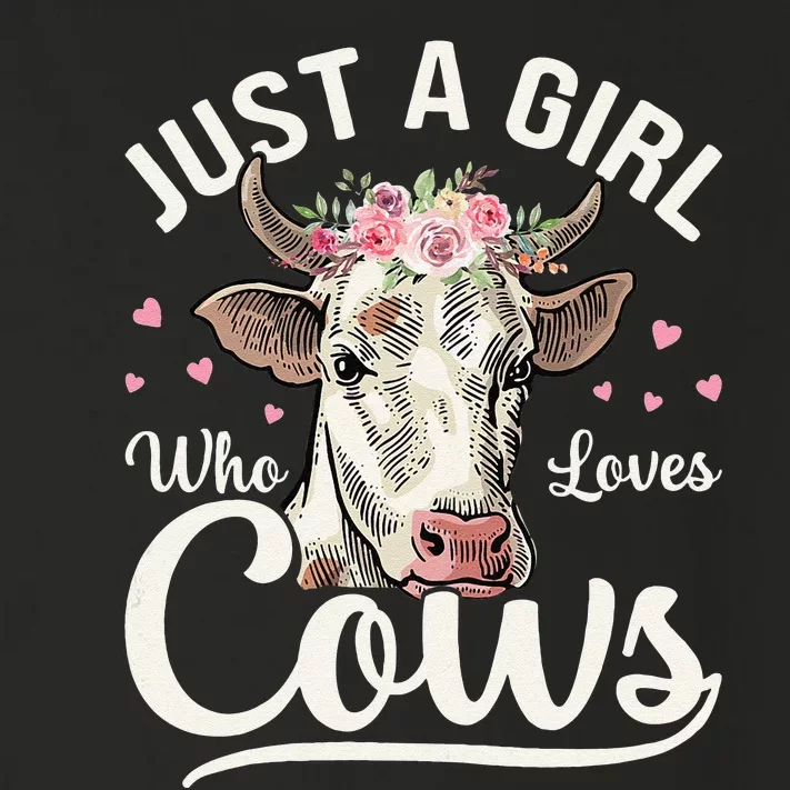 Just a  Who Loves Cows Funny Cute Cow Toddler Long Sleeve Shirt