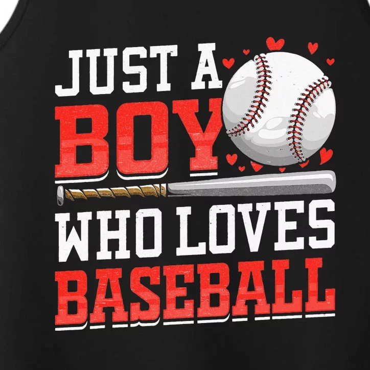 Just A Who Loves Baseball American Sport Performance Tank