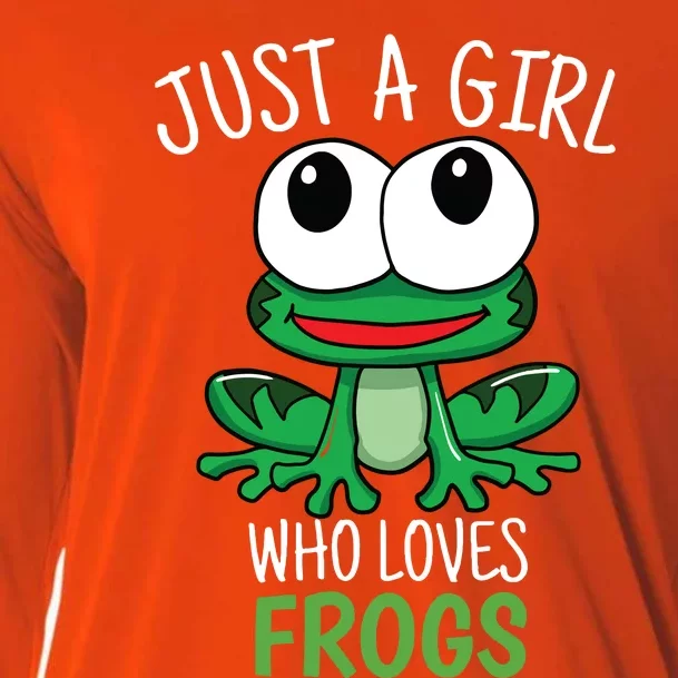 Just A Who Loves Frog Cute Frog Gift Cooling Performance Long Sleeve Crew