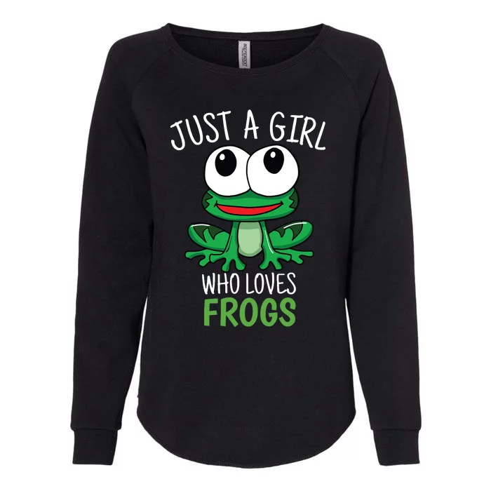 Just A Who Loves Frog Cute Frog Gift Womens California Wash Sweatshirt