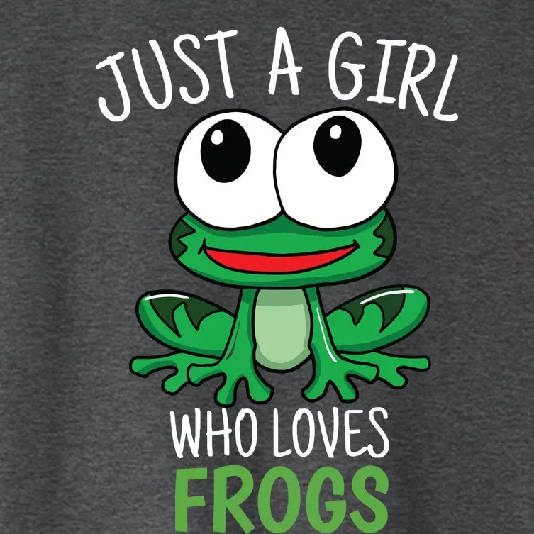 Just A Who Loves Frog Cute Frog Gift Women's Crop Top Tee