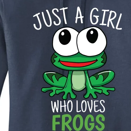 Just A Who Loves Frog Cute Frog Gift Women's Pullover Hoodie