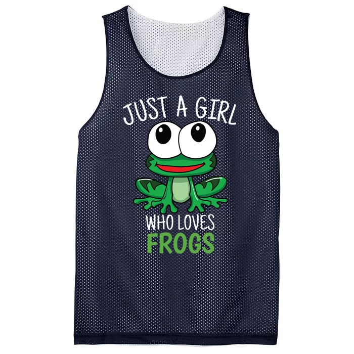 Just A Who Loves Frog Cute Frog Gift Mesh Reversible Basketball Jersey Tank