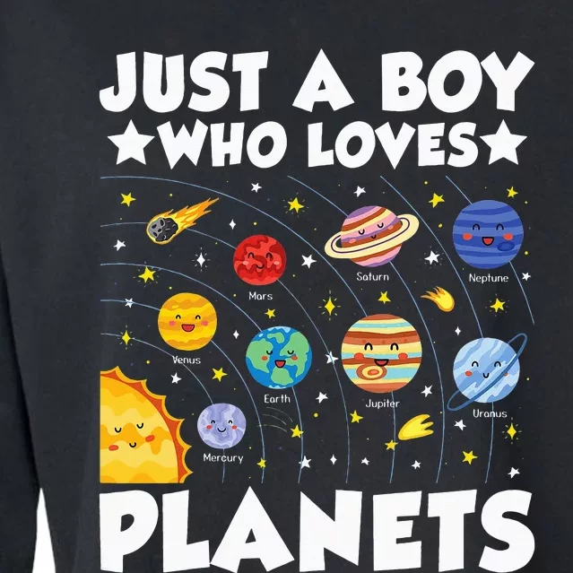 Just A  Who Loves Planets Cropped Pullover Crew