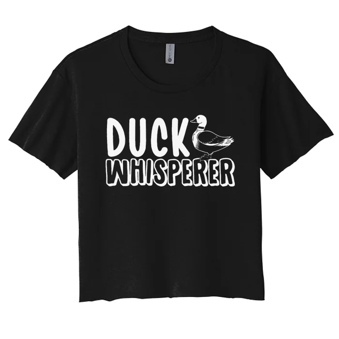 Just a  Who Loves Ducks Cute Duck Lover Owner Women's Crop Top Tee