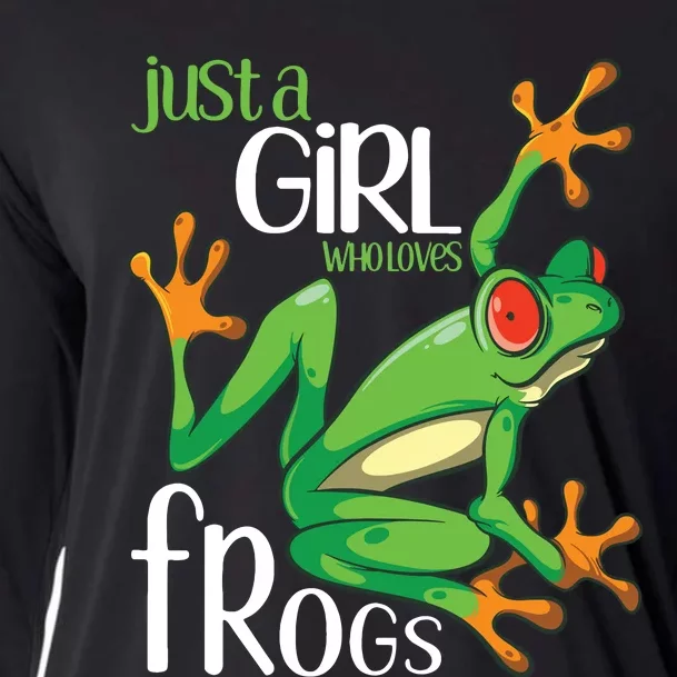 Just A Who Loves Frogs Gift For And Frog Cooling Performance Long Sleeve Crew