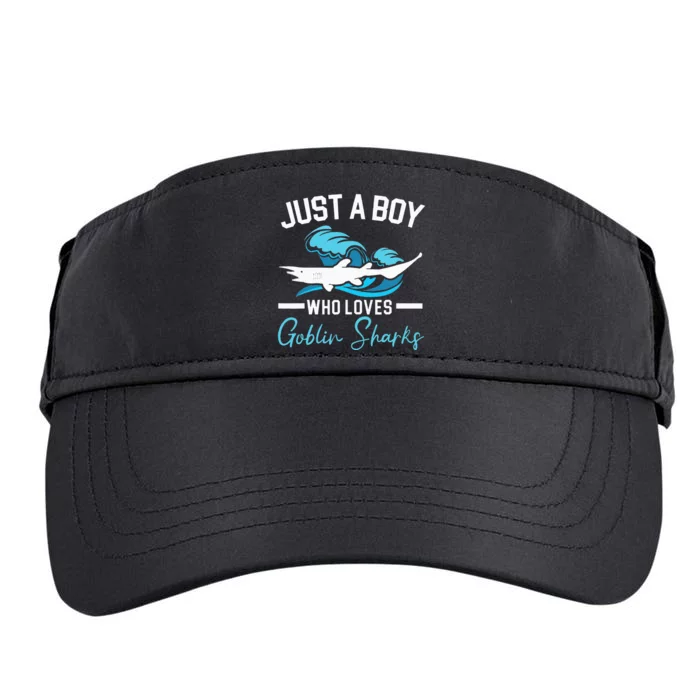 Just A Who Loves Goblin Sharks Animal Marine Biologist Adult Drive Performance Visor