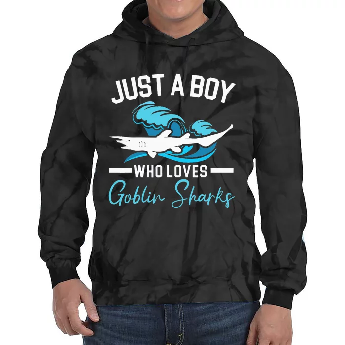 Just A Who Loves Goblin Sharks Animal Marine Biologist Tie Dye Hoodie