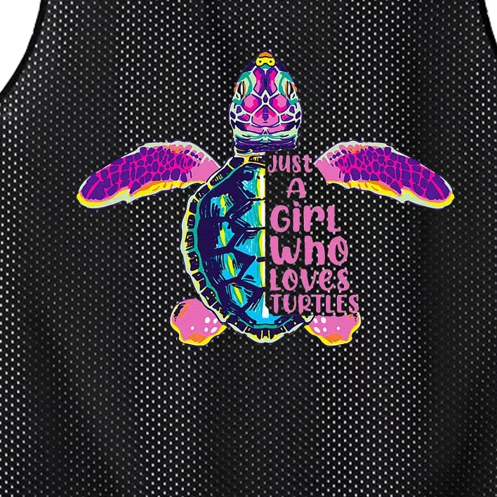 Just A Who Loves Sea Turtles Mesh Reversible Basketball Jersey Tank