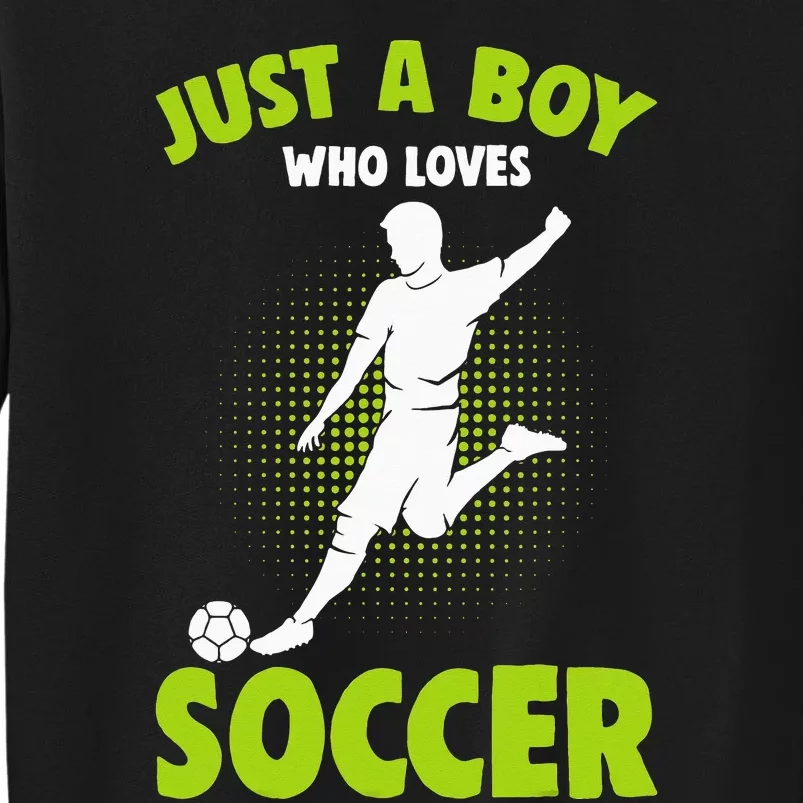 Just A  Who Loves Soccer Player Tall Sweatshirt