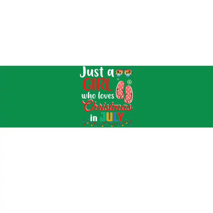 Just a Who Loves Christmas in July Summer Christmas Bumper Sticker