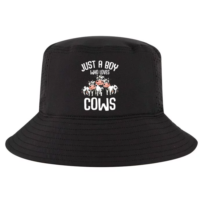 Just A Who Loves Cows Farmers Cow Cool Comfort Performance Bucket Hat