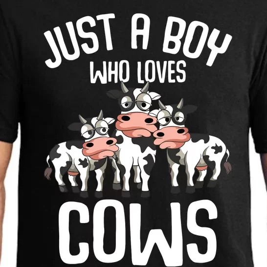 Just A Who Loves Cows Farmers Cow Pajama Set