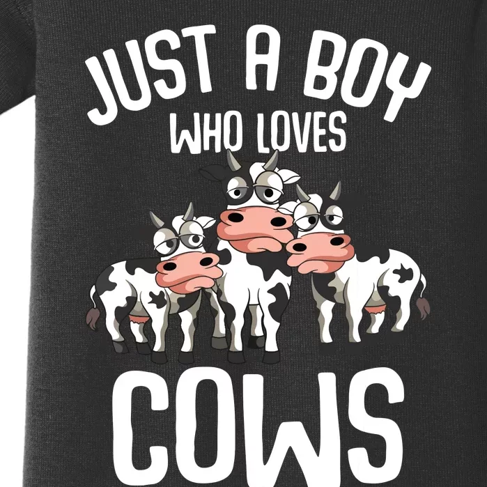 Just A Who Loves Cows Farmers Cow Baby Bodysuit