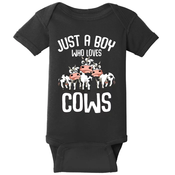 Just A Who Loves Cows Farmers Cow Baby Bodysuit