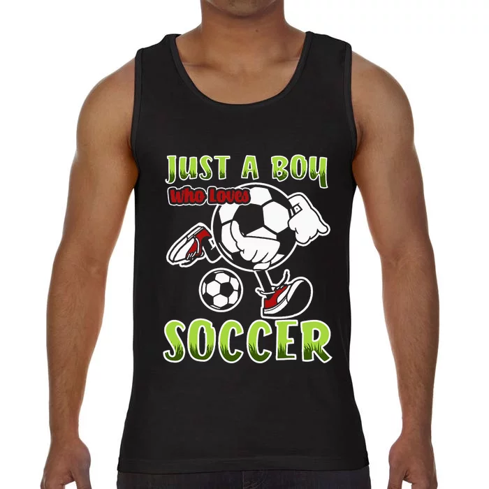 Just A  Who Loves Soccer Comfort Colors® Tank Top