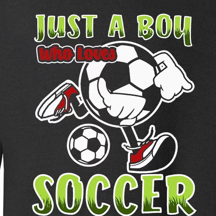 Just A  Who Loves Soccer Toddler Sweatshirt