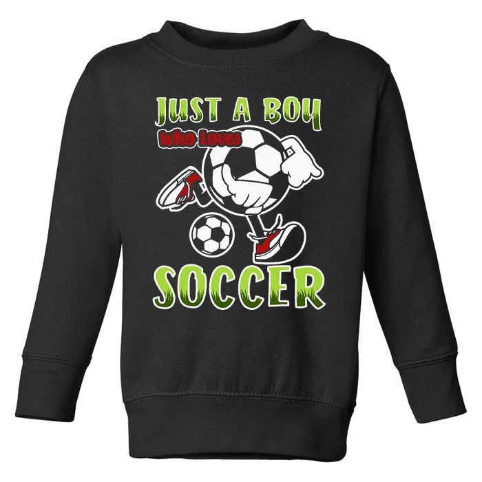 Just A  Who Loves Soccer Toddler Sweatshirt