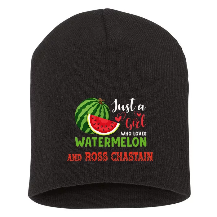 JUST A WHO LOVES WATERMELON AND ROSS CHASTAIN Short Acrylic Beanie