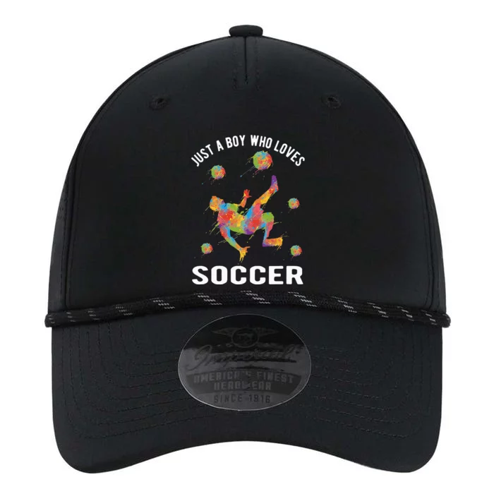 Just A  Who Loves Soccer Funny Performance The Dyno Cap